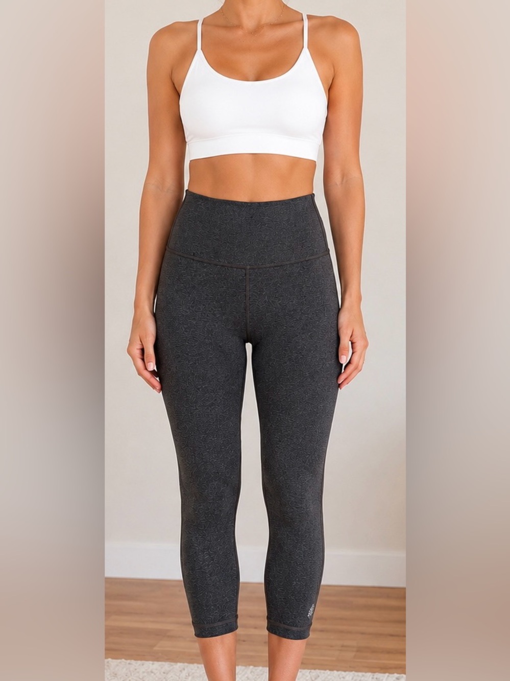 PrAna Gray Cropped Leggings Size Small Athletic Yoga Pants